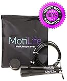 Speed Jump Rope Blazing Fast to Increase Speed, Agility, and Quickness Effortlessly - Perfect for Crossfit Boxing MMA WOD Fitness Tranining - Portable - Adjustable - Premium Quality - Bonus Carry Case