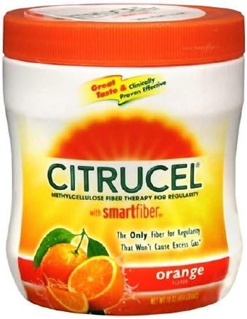 Citrucel Powder Orange Flavor Fiber Therapy for Constipation, 16oz (Pack of 3)