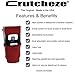Crutcheze Atomic Red Crutch Bag, Pouch, Pocket, Tote Washable Designer Fashion Orthopedic Products Accessories