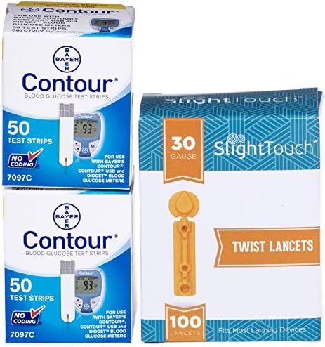 Bayer Contour Test Strips 100 Count Plus 100 30g Slight Touch Lancets