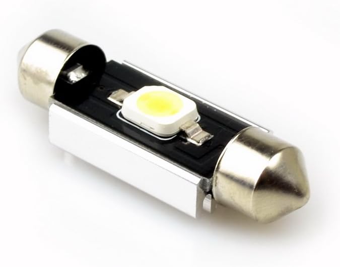Lumiplux Festoon C5W 42mm Canbus Error Free 12V White LED Car Light Bulb 1X7060 High Power Chip (Pack of 2)