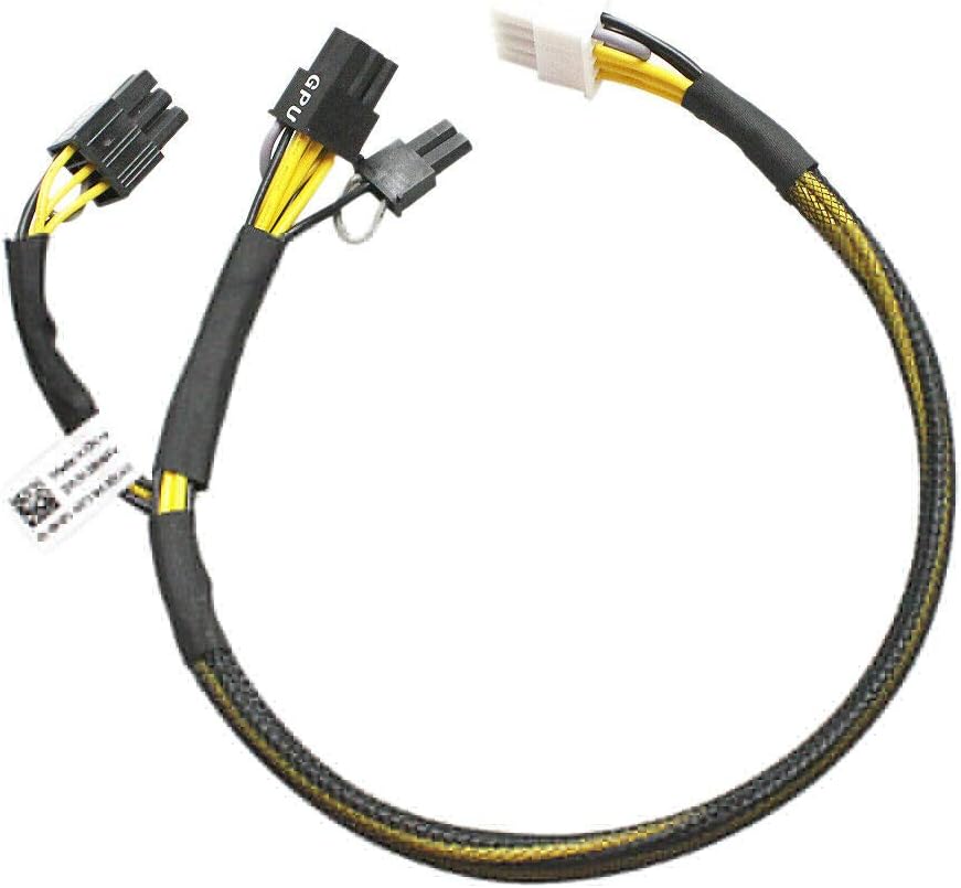 ZAHARA GPU Power Cable Replacement for Dell R720 R730 R7910 9H6FV Riser to GPGPU 09H6FV 0N08NH, Black