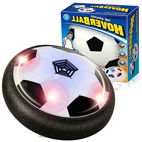 Easony Toy for 3-12 Year Old Boys, Hover Football with Lights Girls Toys Age 3-12 3-12 Year Old Boys Christmas Birthday Gifts Halloween BlackW ESUSFF01
