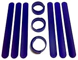 TheAwristocrat 9 Dark Navy Blue Silicone Slap Bracelets - Soft & Safe for Kids Boys & Girls Party Favors - Durable