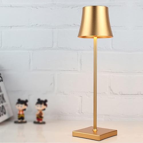 Seihoae Cordless Table Lamp, 5200mAh Rechargeable Battery, IP54 Waterproof, Aluminum Alloy, Gold