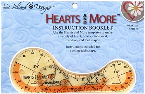 Hearts and More Small Template Set: 2 1/2 Inches X 7 Inches and 1 5/8 Inches X 4 Inches