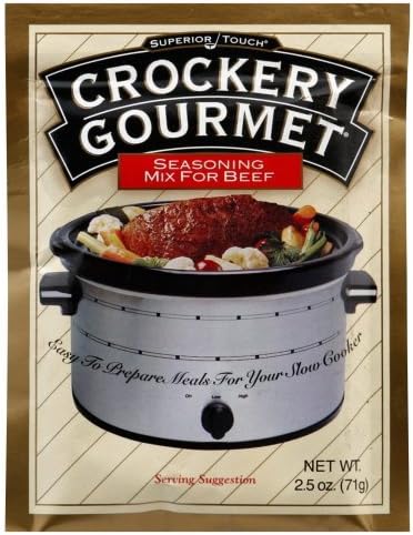 Crockery Gourmet Beef Crockery Cooking Seasoning Mix 2.5 OZ (Pack of 6) by Crockery Gourmet