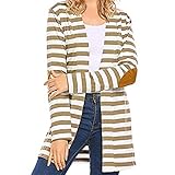Mose Cardigans For Women Women Oversized Casual Autumn Long Sleeve Striped Patchwork Cardigans Coat