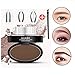 CCbeauty Eyebrow Powder Stamper Seal Kit Eyebrow Makeup Eyebrow Tinting Coloring Kit,Dark Brown