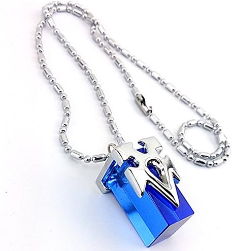 VNFNMI Sword Art Online SAO Metastasis Crystal Necklace Pendant Charms Kirito &amp; Asuna's Yui Cosplay Blue