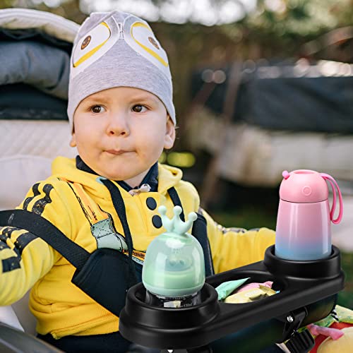 LUFFCABO Universal Stroller Snack Tray With Stroller Cup