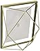 Umbra Prisma 4x4 Picture Frame for Desktop or Wall, Holds One, 4 by 4-Inch, Brass