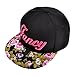 ZLYC Women's Flatbill Visor Snapback Baseball Hat Floral Print Neon Sign