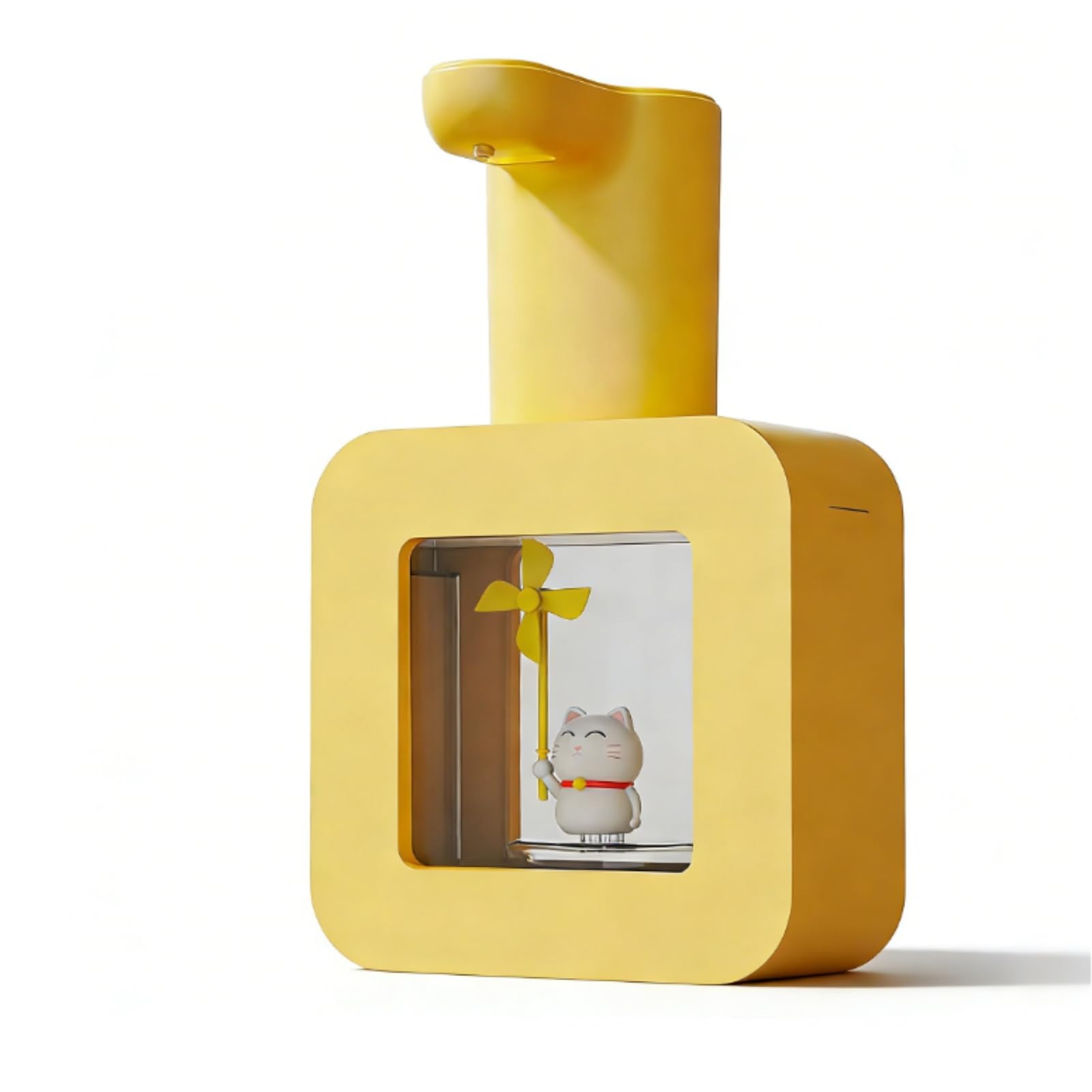 Automatic Sensor Soap Dispenser, 400ml USB Cute Automatic Foaming Soap Dispenser, Kids Touchless Hand Soap Dispenser, Cartoon Pet Foam Soap Dispenser Wall Mounted for Bathroom Countertop(Yellow)