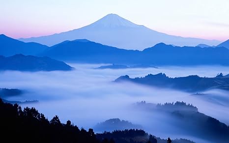 Amazon Co Jp 日本の富士山の美しさの夜明け キャンバスの 写真 ポスター 印刷 旅行 風景 景色 75cmx50cm ホーム キッチン