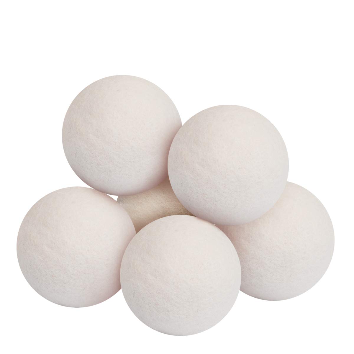 Wool Dryer Balls, XL 6 Pack 3\'\', 100% Organic New Zealand Natural Fabric Softener, Hypoallergenic Baby Safe, Reduce Wrinkles, Static Cling, Hypoallergenic, Chemical Free