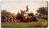 The Old Stage Coach by Eastman Johnson - 15" x 26" Gallery Wrapped Canvas Art Print - Ready to Hang