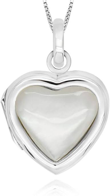 mother of pearl locket necklace