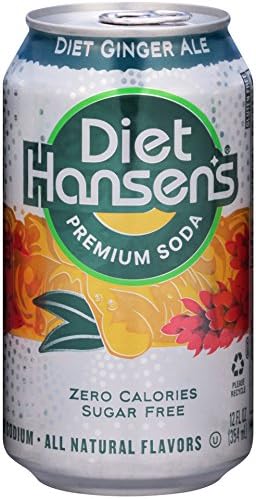 Diet Hansen's Soda (Ginger Ale, 12-Ounce Cans, Pack of 24)