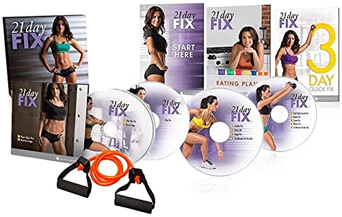 YHYHH 21 Day Fix Workouts DVDs with Resistance Band Tool in Oman