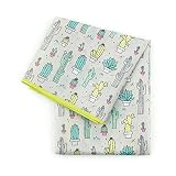 Bumkins Splat Mat, Waterproof, Washable for Floor or Table, Under Highchairs, Art, Crafts, Playtime 42x42 - Cactus