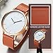 Watch Womens Unisex Simple Casual Leather Waterproof Analog Quartz Dress Wrist Watch