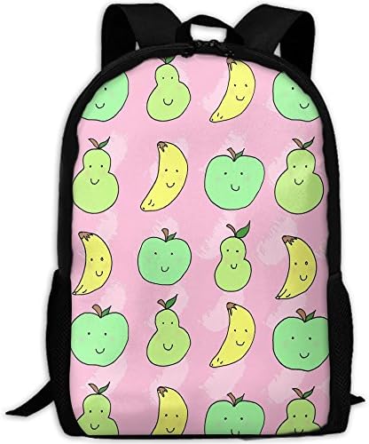 3D Cute Banana Apple Pear Unisex Backpack Lightweight Laptop Bags Shoulder Bag School Bookbag Daypacks