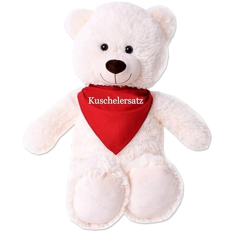 TE-Trend XL Plüsch Teddybär Riesen Teddy Kuscheltier Kuschelteddy Bär 80cm beige Plüschbär sitzend Kuschelersatz