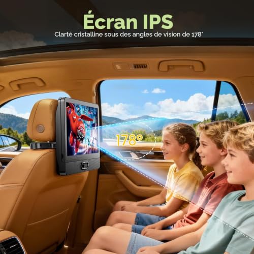 Arafuna 12 Inch Car DVD Player with HDMI for Game Console, AV Out, Portable Car DVD Player for Children, Car Screen Headrest, Support USB/TF Card 128GB, Video 1080P