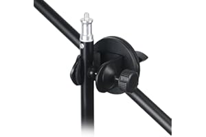 Rotating Microphone Stand Extension Bracket with 360° Swivel, 35 cm Adjustable Boom Arm for Mic, Phone & Tablet Holder – Comp