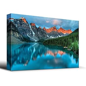 Tranquil Mountain Lake - Canvas Art Home Art - 12x18 inches