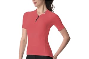 Wulibike Cycling Jersey Women Half Zipper Short Sleeve Breathable Road Biking Bike Shirts for Zip Pocket Cycle Tops Upf50+