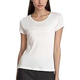 MOROUTLINE Womens Mulberry Silk T Shirts Basic Crewneck Short sleeve Tee Tops Blouse Summer Casual Solid Tshirts