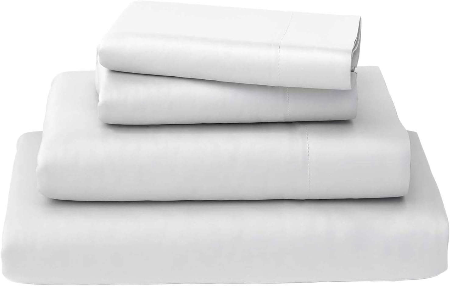 Callista Queen Size Bedding Sets |100% Cotton|Extra Soft Sateen|Deep Pocket | 600 Thread Count Easy Fit, Breathable and Cooling Sheets |Luxury Queen 4 Pc Bed Set - White