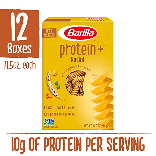 Barilla ProteinPlus Multigrain Pasta, Rotini, 14.5 Ounce (Pack of 12), (Packaging may vary)