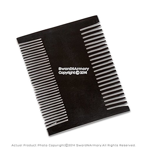 Medieval Gears Brand Handmade Cow Pocket Horn Comb Natural Finish 3" by 2.5" Medieval Style