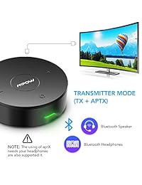 Mpow   Receptor transmisor Bluetooth 4.1 con aptX de baja latencia en RX TX, adaptador de audio inalámbrico Bluetooth con SPDIF óptico digital para TV y sistema estéreo doméstico