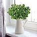 GTIDEA 4 Pcs Artificial Plants Outdoor Faux Greenery Stems Fake Plastic Plants for Bedroom Aesthetic Home Kictchen Office Wedding Table Centerpieces Décor(12.6 Inch)