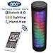 Portable Wireless Bluetooth Speakers, Outdoor Home Hi-Fi LED Speaker with Lights Built-in Mic,AUX,TF, FM Radio,Hands Free Support for Ipad, iPhone, Samsung,Galaxy Black