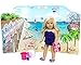 Two separate 18 Inch Doll Backdrops | Doll PlayScenes by Sophia's Includes 3 Scenes, 2 Backdrops | Sports Field, Runway, Beach Scenes