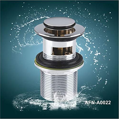 MYMGG High-End Chrome Slotted Basin Sink Tap Push Pop Up Click Clack Waste Plug