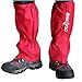 BINGUO Outdoor Essential Unisex Double Sealed Velcro Zippered Closure Waterproof High Leg Gaiters Legging Cover 1 Pair
