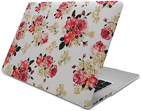 NovoTech Soft Touch Matte Finish Rubberized Hard Shell Case for MacBook Air 13-Inch - Floral