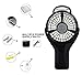 Welltop Mini Handheld USB Misting Fan with Personal Cooling Mist Humidifier Rechargeable Portable Mini Misting Cooling Fan for Home Office and Travel (Black)