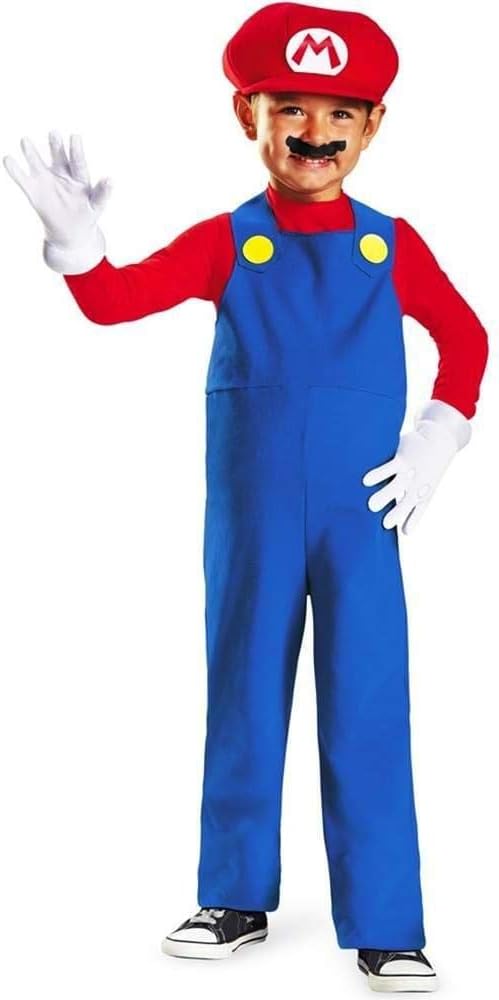 Nintendo Super Mario Brothers Mario Boys Toddler Costume, Medium/3T-4T