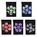 EBOOT 35 Pieces Polyhedral Dice Double-Colors Polyhedral Game Dice for RPG Dungeons and Dragons Pathfinder with 5 Pack Black Pouches, 5 Sets of d20, d12, 2 d10 (00-90 and 0-9), d8, d6 and d4