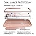 iPhone X Case, YOUMAKER Rose Gold Full Body Heavy Duty Protection Shockproof Slim Fit Case Cover for All New Apple iPhone 10 (2017 Edition) 5.8 inch WITHOUT Built-in Screen Protector (Rose Gold/Pink)