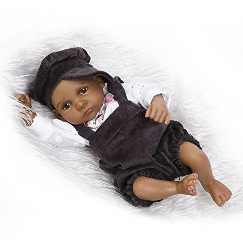 Open Eyes African American Boy Mini 11" Black Baby Boy Dolls Full Body
