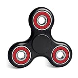 Rosmax Tri Fidget Hand Spinner, Ultra Fast Bearings, Finger Toy, Great Gift for ADD, ADHD, Anxiety, and Autism Adult Children(BlackRed)