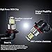Alla Lighting Super Bright H10 9145 LED Fog Lights Bulbs 2000 Lumens 3020 30-SMD 12V 9140 9045 9040 PY20D Wedge Replacement for Cars,Trucks, 6000K Xenon White